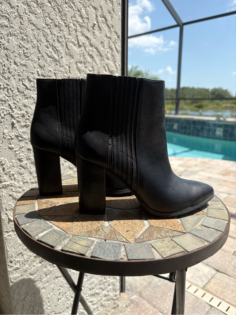 Seychelles Black Block Heel Ankle Boots
